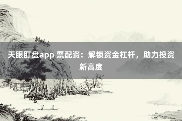 天眼盯盘app 票配资：解锁资金杠杆，助力投资新高度