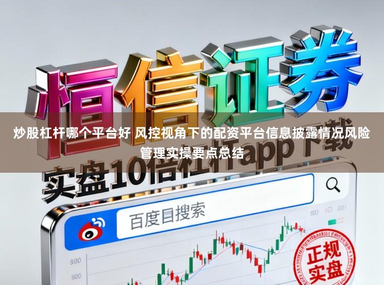 炒股杠杆哪个平台好 风控视角下的配资平台信息披露情况风险管理实操要点总结