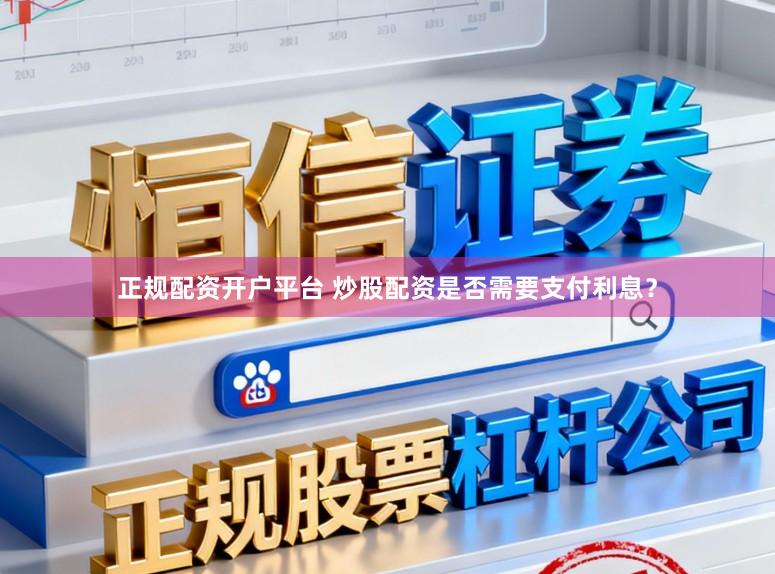 正规配资开户平台 炒股配资是否需要支付利息？